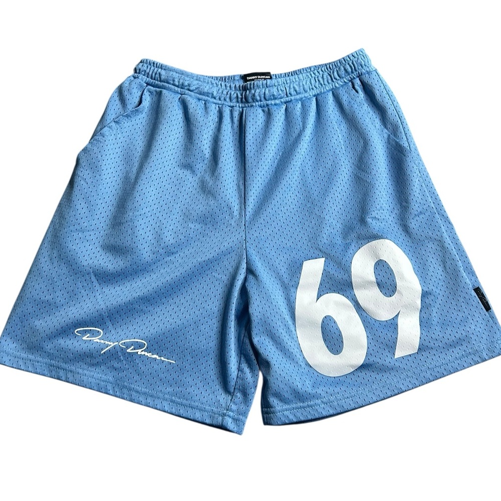 Danny Duncan 69 Mesh Basketball Shorts Light Blue‎ Men’s Size Medium